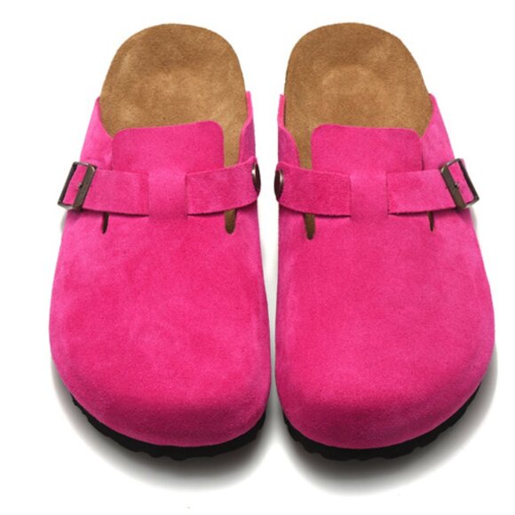 Birkenstock Boston Suede Leather Soft Footbed Clog - Picture 1 of 5